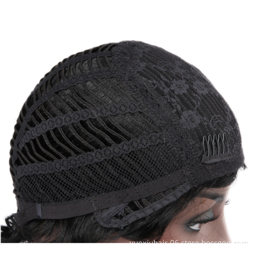 Pixie Cut Short Human Hair Wig Finger Wave For Black Women, Brazilian Virgin Cuticle Aligned Hair Wavy Wig